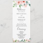 Elegant sierlijke herfst bloemenbruiloft programma (Voorkant)