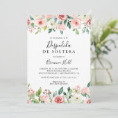 Elegant sierlijke herfst bloemenspaans Vrijgezelle Kaart (Staand voorkant)