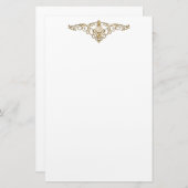 Elegant sierpapier briefpapier (Voorkant / Achterkant)