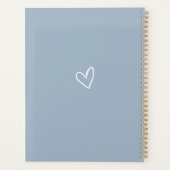 Élégant signature Script Dusty Mariage bleu (Dos)