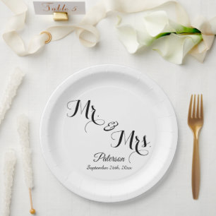 Elegant Signature Script Monogram Papieren Bordje