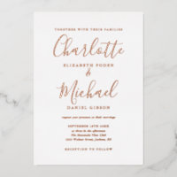 Elegant Signature Script Weduwend Roos Gold Foil i