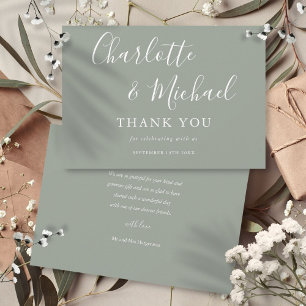 Elegant Signature Wedding Bedankt