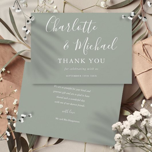 Elegant Signature Wedding Bedankt