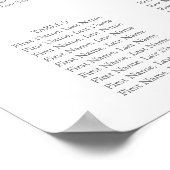 Elegant Signature Wedding Seating Chart Poster (Hoek)