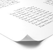 Elegant Signature Wedding Seating Chart Poster (Hoek)