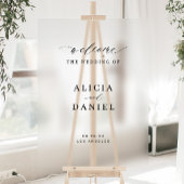 Elégant signe d'accueil minimaliste mariage simple