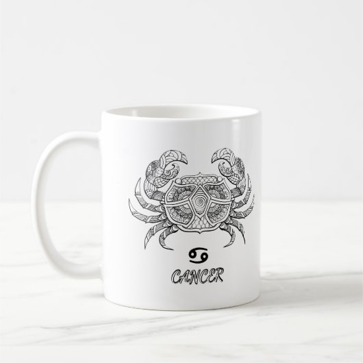 Elégant signe Zodiaque Café Mug (Gauche)