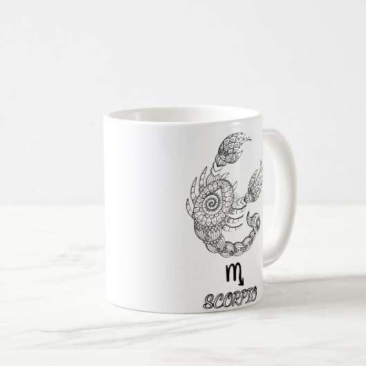 Elégant signe Zodiaque Café Mug (Devant droit)