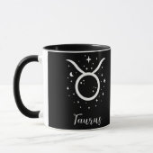 Élégant signe Zodiaque noir Mug (Gauche)