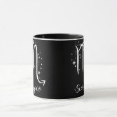 Élégant signe Zodiaque noir Mug (Centre)