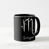 Élégant signe Zodiaque noir Mug (Devant droit)