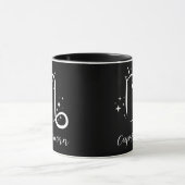 Élégant signe Zodiaque noir Mug (Centre)