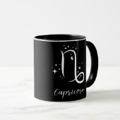 Élégant signe Zodiaque noir Mug (Devant droit)