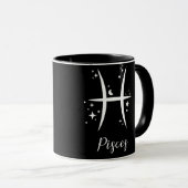 Élégant signe Zodiaque noir Mug (Devant droit)