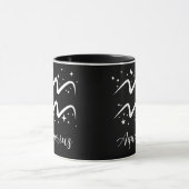 Élégant signe Zodiaque noir Mug (Centre)