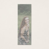 Élégant Signet de poème commémoratif photo funérai (Devant)