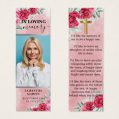 Élégant Signet funéraire commémoratif (Devant & derrière)