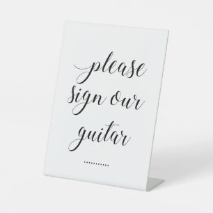 Élégant S'Il Vous Plaît Signe Notre Mariage Guitar