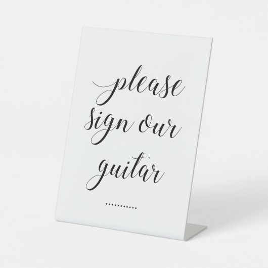 Élégant S'Il Vous Plaît Signe Notre Mariage Guitar (Recto)