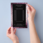 Elegant Silber Lila beidseitig Flyer (Hand)