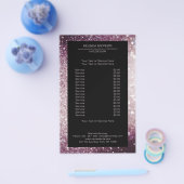 Elegant Silber Lila beidseitig Flyer (Enkel)