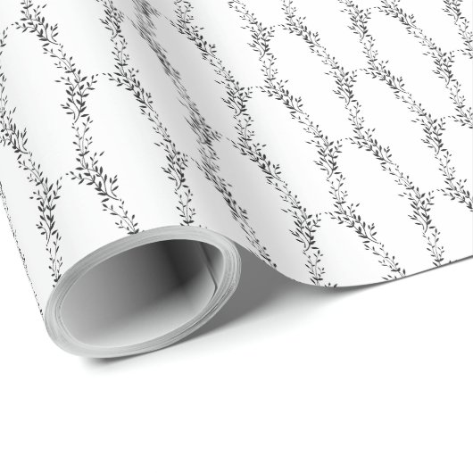 Elegant silhouet van bladeren cadeaupapier (Rol Hoek)