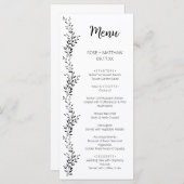 Elegant silhouet van bladeren menu (Voorkant / Achterkant)