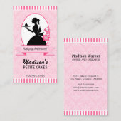 Elegant Silhouette Cupcake Lady Visitekaartje (Voorkant / Achterkant)