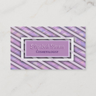 Elegant Silk Ribbon Weave Visitekaartje