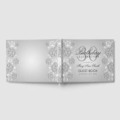 Elegant Silver 30th Birthday Winter Glitter Gastenboek (Volledig)
