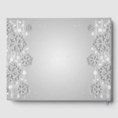 Elegant Silver 30th Birthday Winter Glitter Gastenboek (Achterkant)