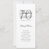 Elégant Silver 70th Birthday Programme Menu (Devant)