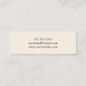 Elegant Silver Afstuderen Name Card Contactkaartje (Achterkant)