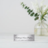 Elegant Silver Afstuderen Name Kaart Insert Contactkaartje (Staand voorkant)