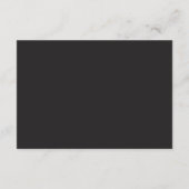 Elegant Silver and Black Horizontal Wedding RSVP (Dos)