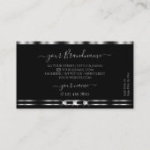 Elegant Silver Black Sparging Diamonds met Logo Visitekaartje (Achterkant)