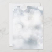 Elegant Silver Bokeh Light Chic Wedding Kaart (Achterkant)
