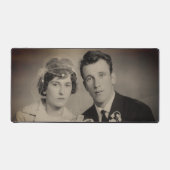 Elegant Silver Border lijst, aangepaste foto Bureaumat (Voorkant)