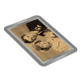 Elegant Silver Border lijst, aangepaste foto Magneet (Rechterzijde)