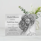 Elegant Silver Bridal Shower Kaart (Staand voorkant)