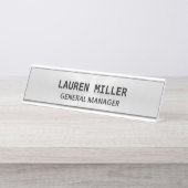 Elegant Silver  Bureau Naambordje (Voorkant)