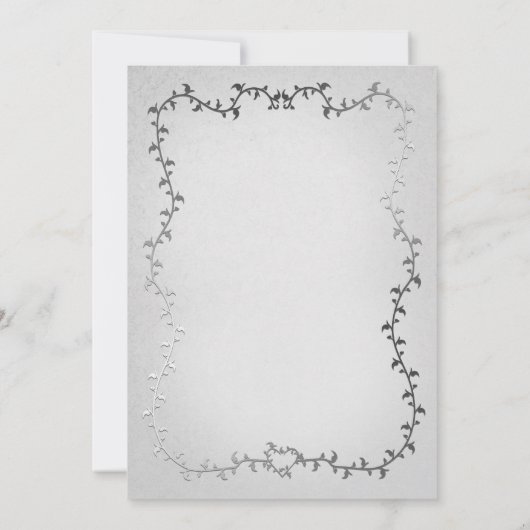 Elegant Silver Carriage Storybook Baby shower Kaart (Achterkant)