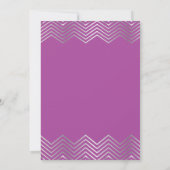 Elegant Silver Chevron Graduation Party Invitation Kaart (Achterkant)