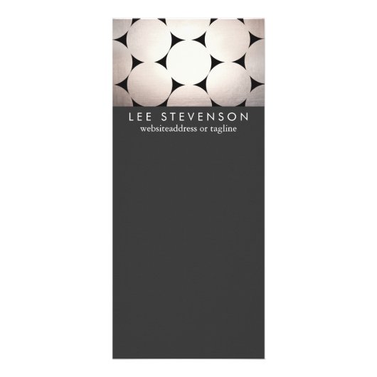 Elégant Silver Circles Style Black Event Menu (Devant)