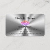 Elegant Silver Combre modern Visitekaartje (Achterkant)