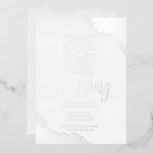 Elegant Silver Corner Border Traditional Wedding