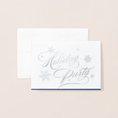 Elégant Silver Corporate Fête Invitation (Devant avec enveloppe)