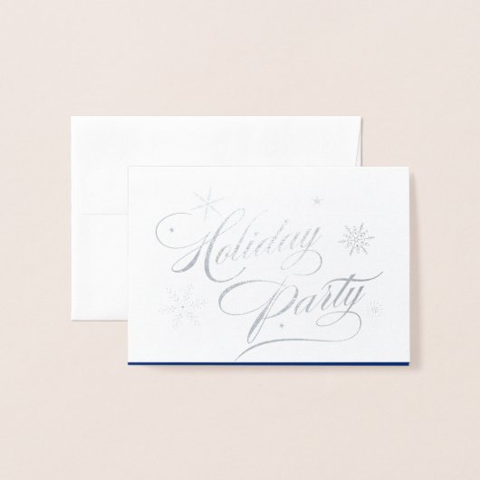 Elégant Silver Corporate Fête Invitation (Devant avec enveloppe)