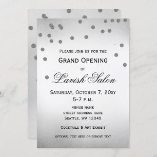 Elegant Silver Corporate Party Invitation Kaart